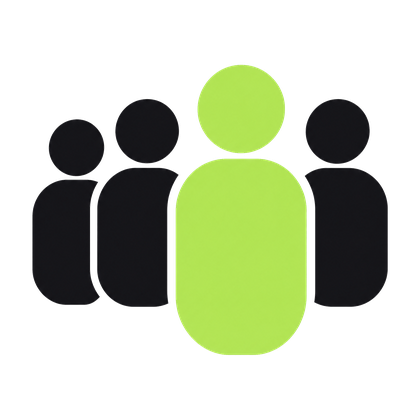 Four figures, the one at the front highlighted.